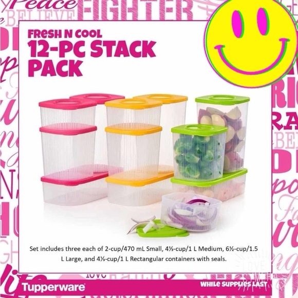Colorful Stackable Kitchen Storage Containers - Picture 7 of 7
